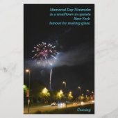 Kleine stad beroemd om het maken van glas flyer (Achterkant)