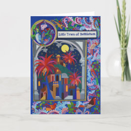 Kleine stad Bethlehem Feestdagen Kaart