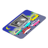 Kleine stad drive-in film Flexi Magnet Magneet (Linkerzijde)