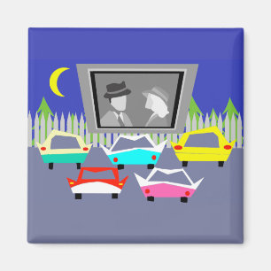 Kleine stad drive-in film magneet
