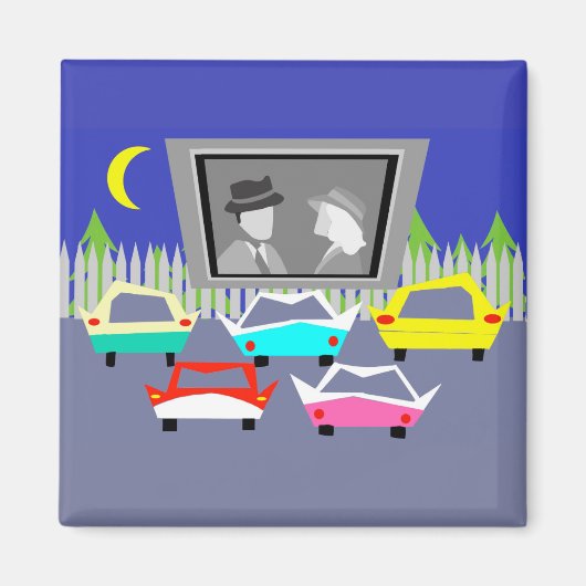 Kleine stad drive-in film magneet (Voorkant)