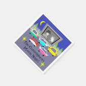 Kleine stad drive-in film wegwerp servetten (Hoek)