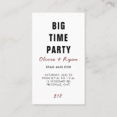 Kleine Stad Hert & Doe Ticket - Aanpasbare Kleur (Achterkant)