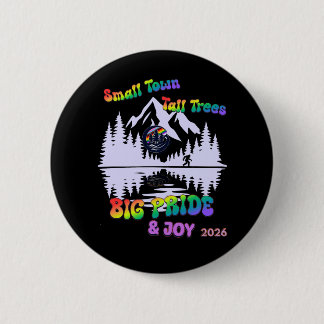 Kleine Stad Hoge Bomen Grote Trots Knop Ronde Button 5,7 Cm