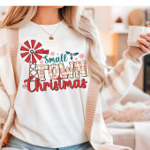 Kleine stad kerst rustieke typografie Tri-Blend shirt