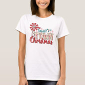 Kleine stad Kerst Windmolen Kerstmis Vrouwen T-shirt (Voorkant)