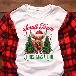 Kleine Stad Kerstclub Hoogland Koe Vakantie Tri-Blend Shirt