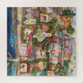 Kleine stad op zaterdag Puzzle Legpuzzel (Horizontaal)