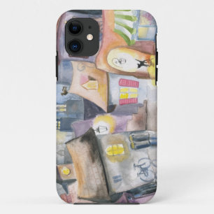 Kleine stad 's nachts Case-Mate iPhone case