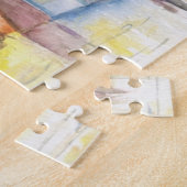 Kleine stad 's nachts legpuzzel (Zijkant)