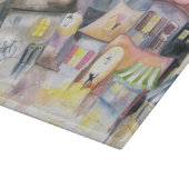 Kleine stad 's nachts snijplank (Hoek)