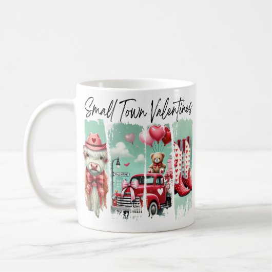 Kleine stad Valentijnskaffeemok  Koffiemok (Links)