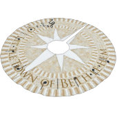 Kleine stad van Bethlehem Christmas Carol/Natural Kerstboom Rok (Gekanteld)