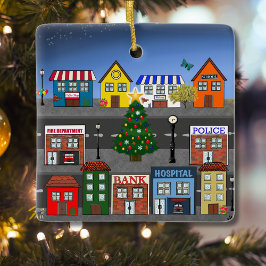 kleine stadsbuurt keramisch ornament