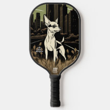 Kleine stadshond Gepersonaliseerde Pickleball Padd