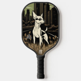 Kleine stadshond Gepersonaliseerde Pickleball Padd Paddle