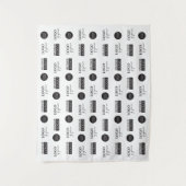 Kleine stap en herhaal bedrijfssponsorlogo's wandkleed (Voorkant)