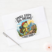 Kleine Stap Grote Dromen Schildpad Sticker | Mooi (Envelop)