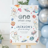 Kleine Stap Ruimte 1e Verjaardagsfeestje Welkomstb Poster