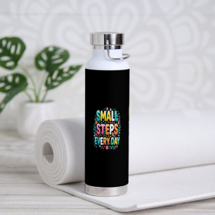 Kleine Stapjes Elke Dag Motiverende Typografie Waterfles