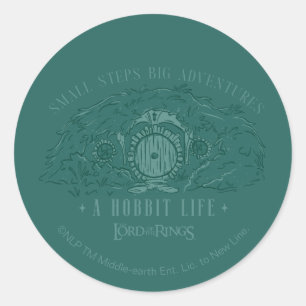 Kleine Stapjes, Grote Avonturen - Een Hobbit Leven Ronde Sticker