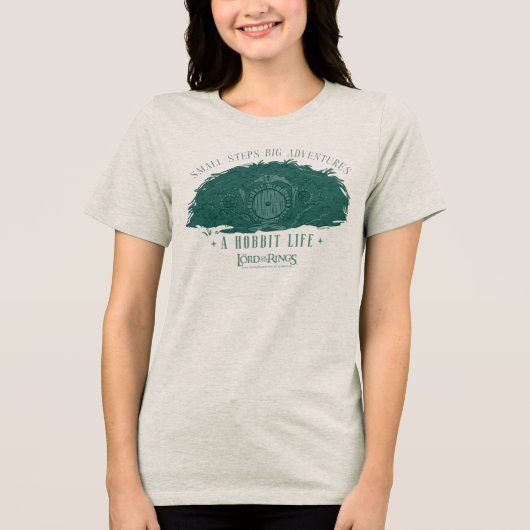 Kleine Stapjes, Grote Avonturen - Een Hobbit Leven Tri-Blend Shirt (Voorkant)