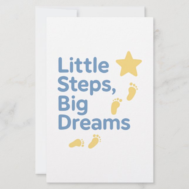 Kleine Stapjes Grote Dromen Inspirerende Typografi (Voorkant)