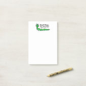 Kleine Stapjes Grote Slimheid Rups Cartoon Post-it® Notes (Op bureau)