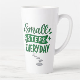 Kleine Stappen Elke Dag Inspirerende Latte Mok