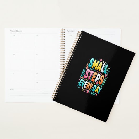 Kleine Stappen Elke Dag | Motiverende Typografie Planner (Display)