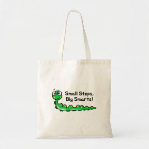 Kleine Stappen Grote Smarts Caterpillar Cartoon Tote Bag