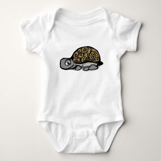 Kleine Stappen Schildpad Babypak Romper (Voorkant)