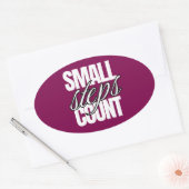 KLEINE STAPPEN TELEN OVALE STICKER (Envelop)