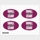 KLEINE STAPPEN TELEN OVALE STICKER (Vel)