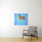 "Kleine stappen vooruit" Corgi Inspirerend Wandkleed (In Situ (horizontaal))