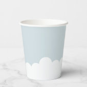 Kleine Star Blue Baby shower Cups Papieren Bekers (Achterkant)