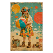 Kleine Steampunk aan het Strand