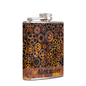 Kleine Steampunk kleurrijke Rusty Gears Aangepaste Heupfles (Rechts)