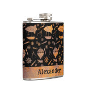 Kleine Steampunk Rusty Airship Theme Aangepaste na Heupfles (Rechts)