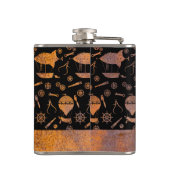 Kleine Steampunk Rusty Airship Theme Aangepaste na Heupfles (Achterkant)