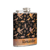 Kleine Steampunk Rusty Gears en Crows Aangepaste n Heupfles (Rechts)