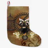 Kleine steampunk uil kleine kerstsok (Voorkant)
