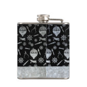 Kleine Steampunk Zinkballon Aangepaste naam Heupfles (Achterkant)