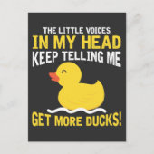 Kleine stemmen in mijn hoofd Rubber Duck Lover Far Briefkaart (Voorkant)