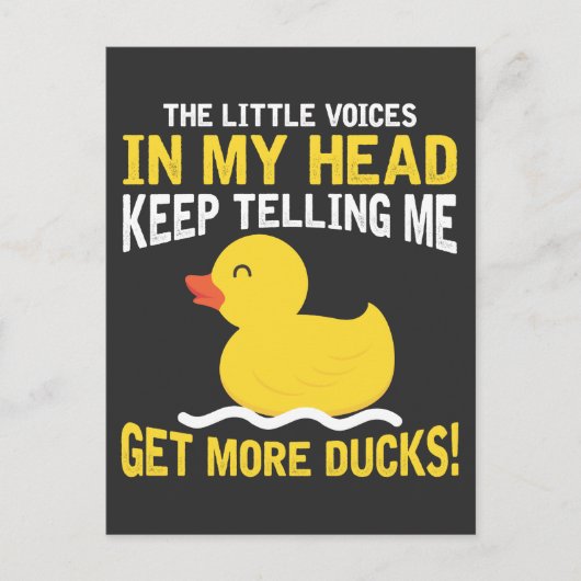 Kleine stemmen in mijn hoofd Rubber Duck Lover Far Briefkaart (Voorkant)