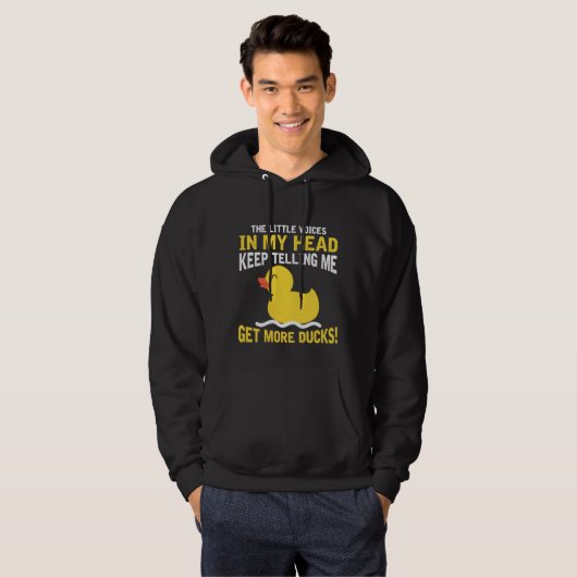 Kleine stemmen in mijn hoofd Rubber Duck Lover Far Hoodie (Voorkant volledig)