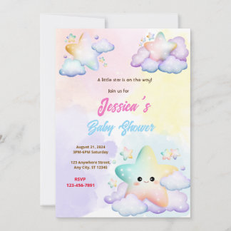 Kleine Ster Babyshower Kaart