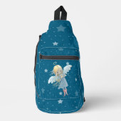 Kleine Ster Engel op Sterrenachtergrond Sling Bag (Voorkant)