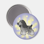 Kleine ster Engels Cocker Spaniel Magneet (Voorkant / Achterkant)