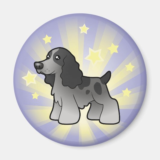 Kleine ster Engels Cocker Spaniel Magneet (Voorkant)